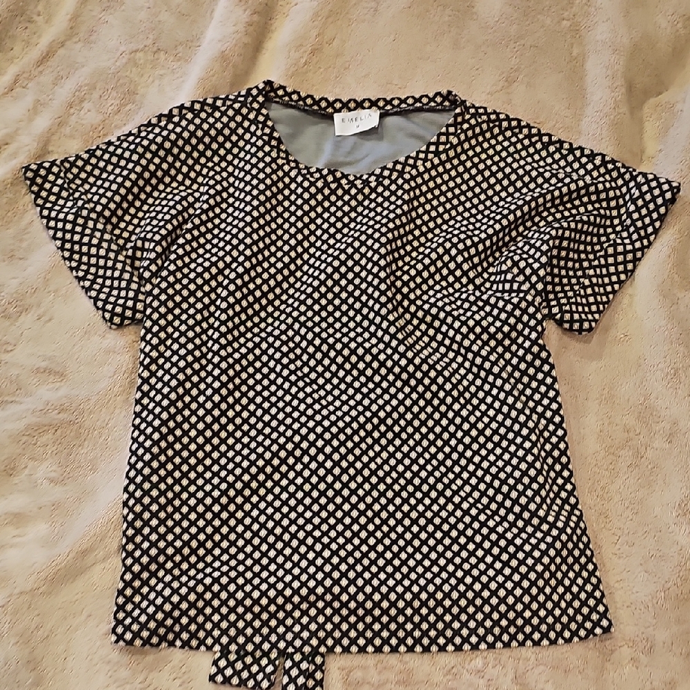 Chic Black and White LOFT Blouse